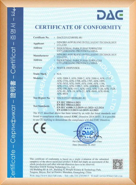 Our Certificate